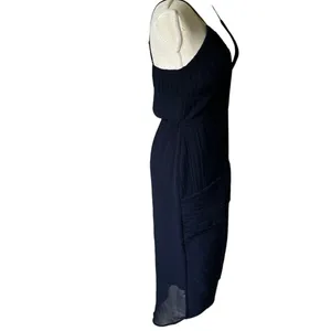 H&M Navy Blue Cocktail Dress Size 8 thumbnail 3