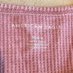 American Eagle Outfitters Textured Short Sleeve Tee in Pink thumbnail 4