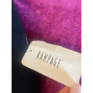 Vintage Y2K RAMPAGE Faux Suede Mini Dress OFFICE SIREN NWT Deadstock Black XS 3 thumbnail 5
