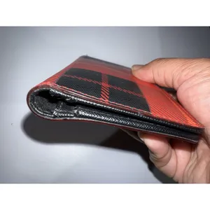 Kate Spade Neda Newbury Lane Plaid Print Red‎ Saffiano Leather Bifold Wallet K thumbnail 4