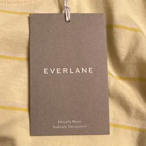 Everlane The Organic Cotton Crew Tee yellow stripe Size S NWT thumbnail 6