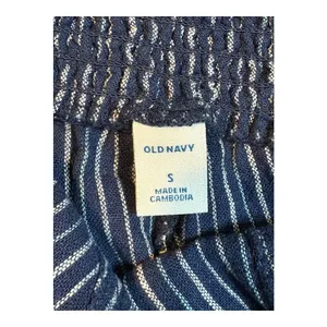 Old‎ Navy Striped Button Front Jumpsuit Sleeveless Navy White Women Size Small thumbnail 7