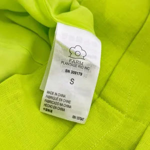 FARM Rio Mia 100% Linen Leaf Midi Skirt Neon Green thumbnail 4