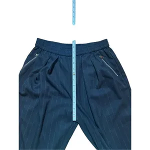 Free People dark gray pinstripe trouser pull on pants zip‎ pockets XS thumbnail 5