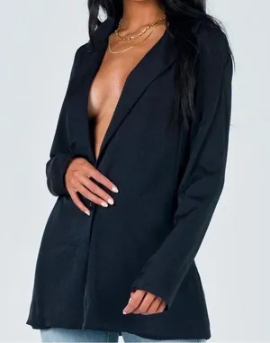 Princess Polly Milano Black Blazer Jacket thumbnail 1