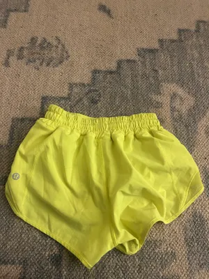 Neon Yellow Lululemon Hotty Hot Shorts 2.5" thumbnail 2