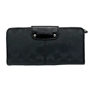 COACH Black Signature Canvas Ashley Wallet thumbnail 2