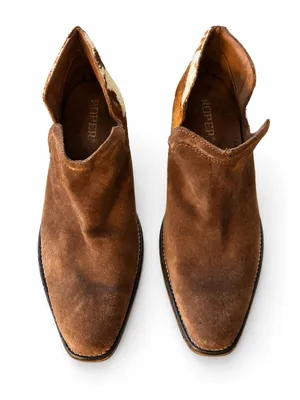 Roper Rowdy Cow Hair on Hide Suede Western Ankle Boots Women’s 7.5 thumbnail 4