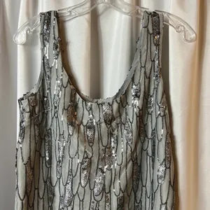 BB Dakota Sequin Shiny Silver Holiday Party Mini Dress Size S thumbnail 4
