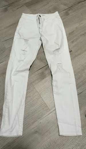 Urban Outfitters White Straight Leg Jeans thumbnail 1