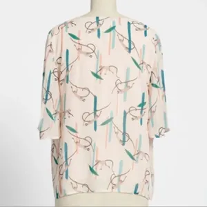 Emily and Fin ModCloth Monkey Around Town Blouse Size Large thumbnail 2