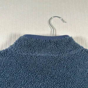 VTG Liz Claiborne Fleece Pullover Sweater Womens XL Blue Henley Snap Fuzzy Cozy thumbnail 15