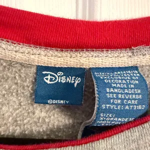 Disney Mickey Mouse Fleece Sweatshirt Gray XL Vintage Oversized‎ Casual thumbnail 4