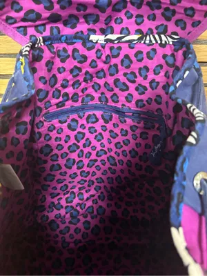 Vera Bradley Purple And Navy Backpack thumbnail 9