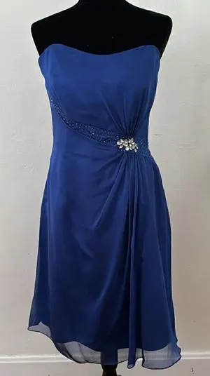 BELSOIE Formal midi dress NWT Blue Size 14 thumbnail 1