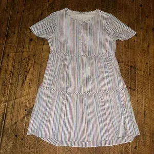 Madewell multicolored stripe crewneck tiered shirt XXS mini dress thumbnail 3