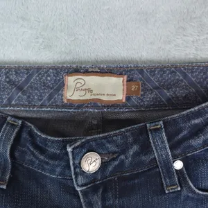 Paige Laurel Canyon Jeans Women 27 Low Rise Bootcut Dark Wash Whiskering Y2K thumbnail 5