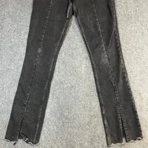 Abercrombie & Fitch High Rise‎ Skinny Jeans Black Front Seam Slit Hem 28 6L thumbnail 8