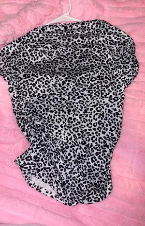 SheIn IslaSuriya Summer Fashion Leopard Print Ruched T-Shirt thumbnail 3