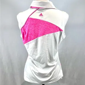 Golf Puremotion driFit white and pink sleeveless polo top size medium thumbnail 4