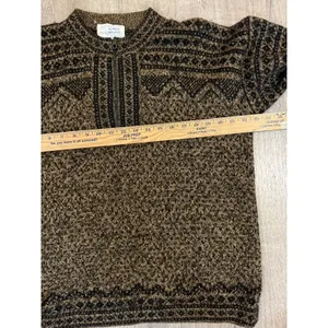 Alpaca Imports Brown Quarter Zip Alpaca Wool Blend Sweater Women's Medium thumbnail 7