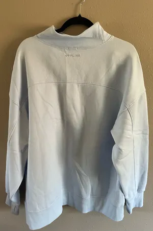 OFFLINE by Aerie Cloud Fleece Oversized Mockneck Sweatshirt - Divine Blue NWT L thumbnail 1