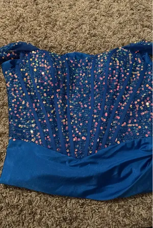 Stacees ocean blue Mini Dress Size 8 thumbnail 6