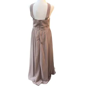 Lulus Air of Romance Taupe Maxi‎ Dress Style# D15376 Size Medium Wedding Prom thumbnail 3