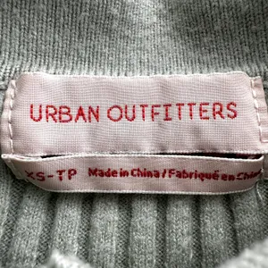 Urban Outfitters Skylar Ribbed Button-front Cropped Sweater Top Collar Green XS thumbnail 3