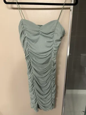 Forever 21 Green Ruched Mini Dress thumbnail 2