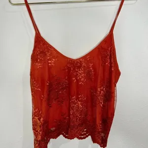 🆕 Heart Hips Rust Colored Lace Tank thumbnail 3