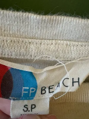 Free People Beach Cream Cropped Long Sleeve Tee thumbnail 4