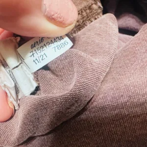 Aerie Sunwashed Purple Joggers XS Drawstring Elastic Waist Ankle‎ Zip Pants thumbnail 6