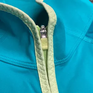 Lululemon athletica womens 1/4 quarter zip pullover popover jacket size 6 Teal thumbnail 3