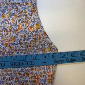 J.Crew Liberty Meadow Song Floral Smocked Cotton Poplin Midi Dress Blue Medium thumbnail 7
