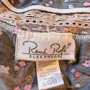 ❤️ Rene Rofe Black and Pink Pajama Sleepwear Set with pants and spaghetti top thumbnail 6