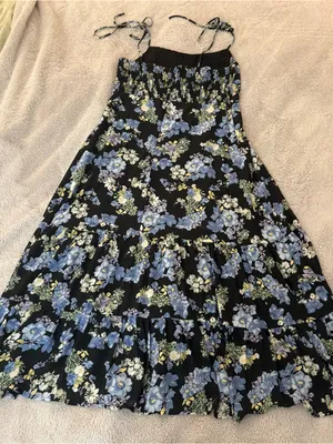 Lulu’s Started with a Kiss Floral Tie Strap Midi Dress thumbnail 4