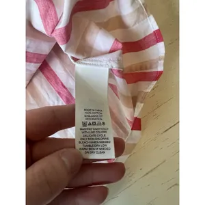 Kate Spade‎ New York Pink Striped Off Shoulder Ruffle Cotton Top H317 Large thumbnail 4