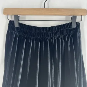 On 34th Womens Midi Skirt Size‎ XS Black Velvet Pleated Pull-On Elastic Waist thumbnail 8