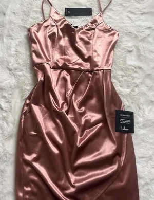 Lulus satin dress thumbnail 1