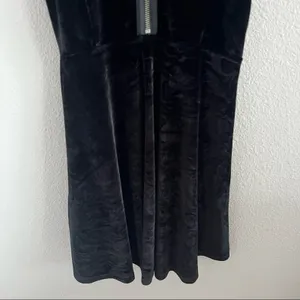 Vans Black High Neck Exposed Zipper Skater Girl Velour Dress Medium thumbnail 6