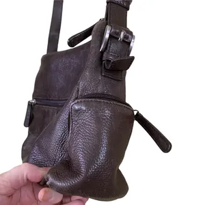 Vintage Stone Mountain Brown Leather Shoulder Bag thumbnail 7