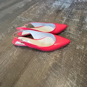 Boden Red Patent Leather Slingback Pointed Toe Flats Size 41.5 EU 10.5 Us thumbnail 3