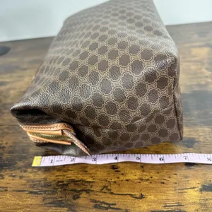Celine Brown Macadam Toiletry Bag Made In Italy Travel Cosmetic Case Unisex thumbnail 14