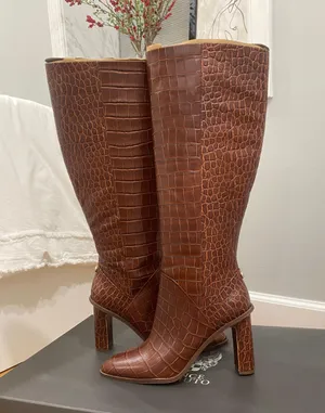 Vince Camuto Knee Leather Boots thumbnail 1