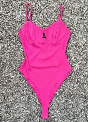 Forever 21 Ribbed Cutout Bodysuit thumbnail 1