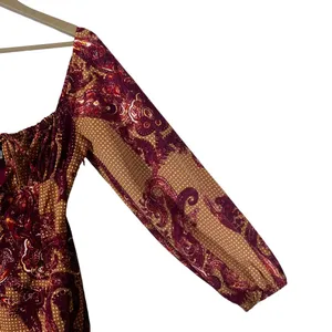 Urban Outfitters Ban Outfitters Paisley Polka Dot Mini Dress Brown Boho Size S thumbnail 3