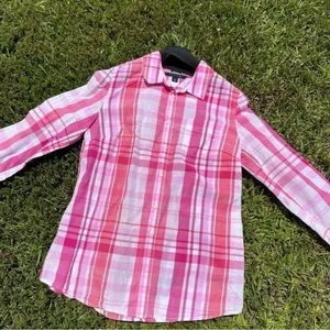 Tommy Hilfiger plaid pink & white classic fit shirt size small thumbnail 5