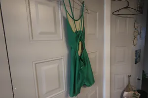 Palomar Beachwear one piece workout exercise playsuit in green. thumbnail 7