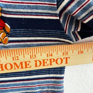 Vintage Winnie The Pooh Embroidered Top Sz XS Striped 90s Y2K 2000s Disney‎ thumbnail 6